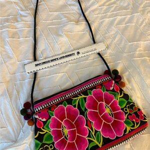 Straight from Bangkok Street Market - - Floral Embroidered Bag